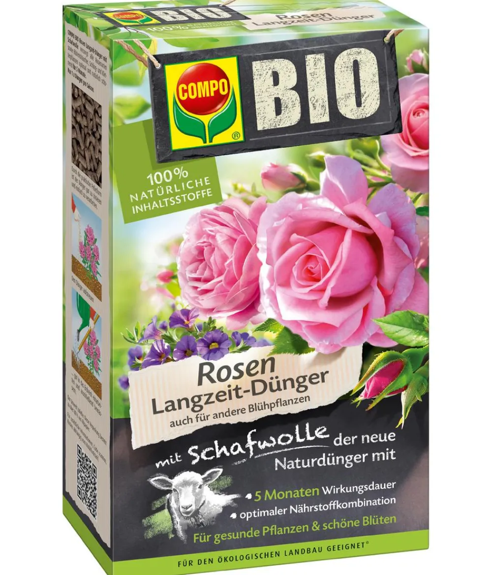 Compo BIO Rosen Langzeit-Dünger mit Schafwolle Outlet