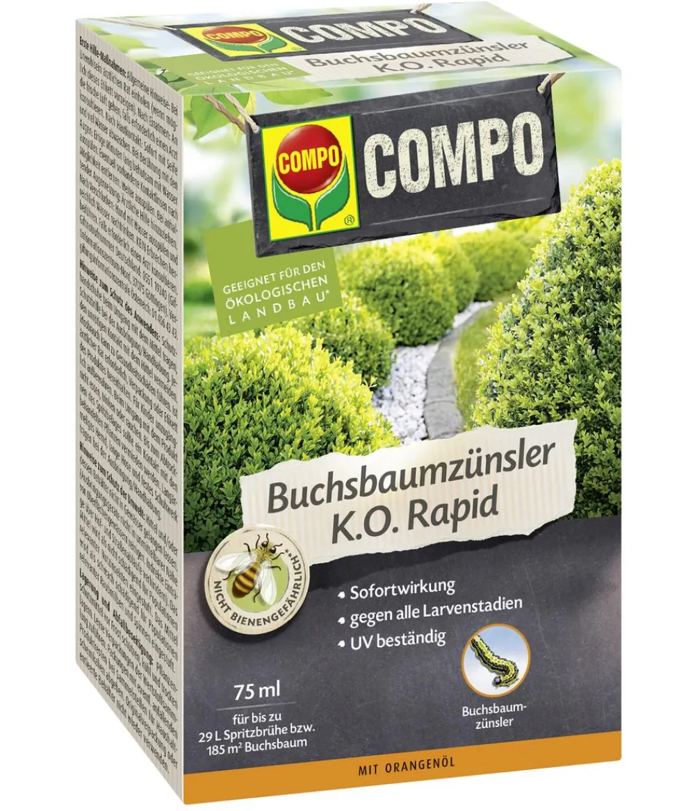 Compo Schädlingsbekämpfungsmittel - Buchsbaumzünsler K.O. Rapid, flüssig, 75 ml