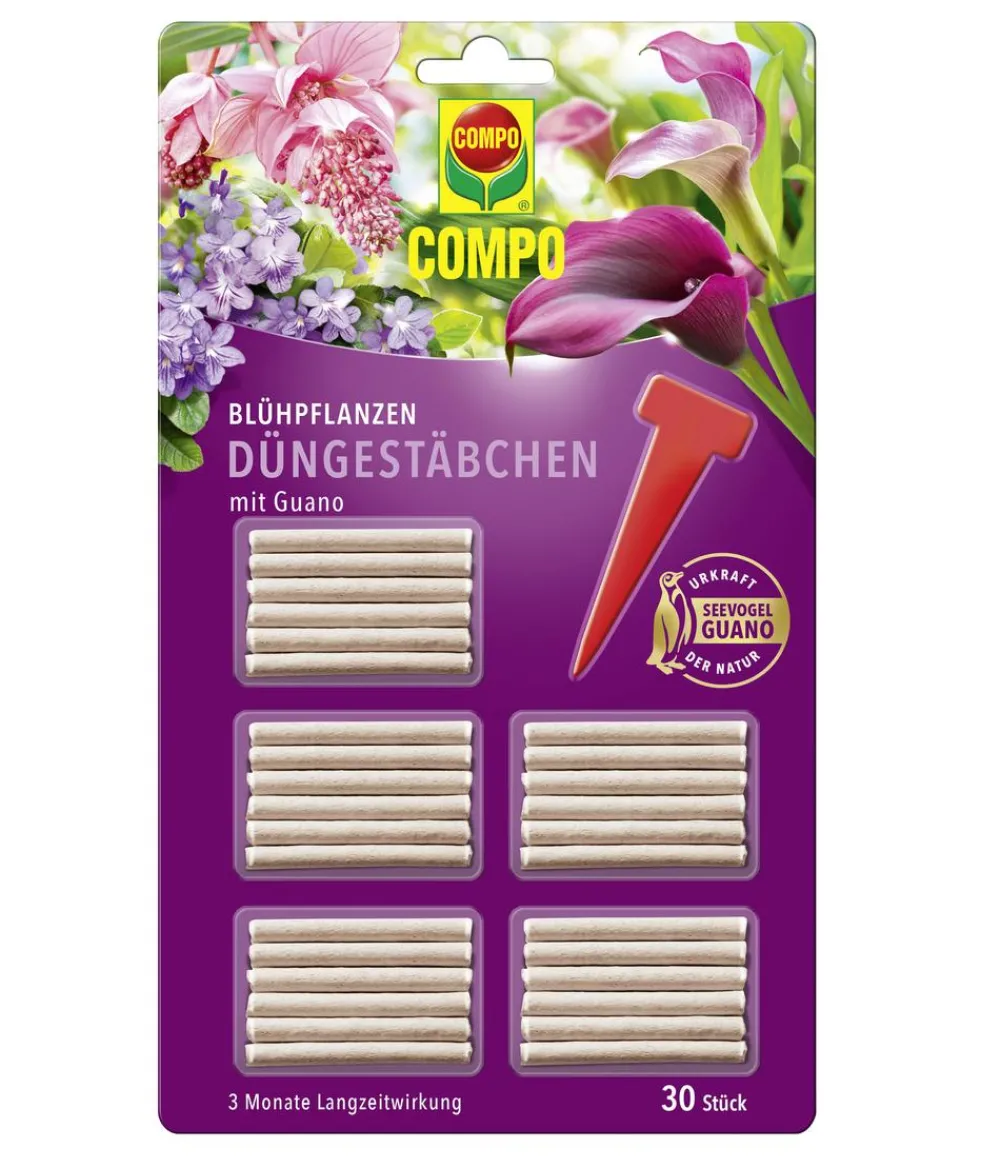 Compo Universaldünger|Blumendünger > Düngestäbchen für Blühpflanzen, 30 Stk.
