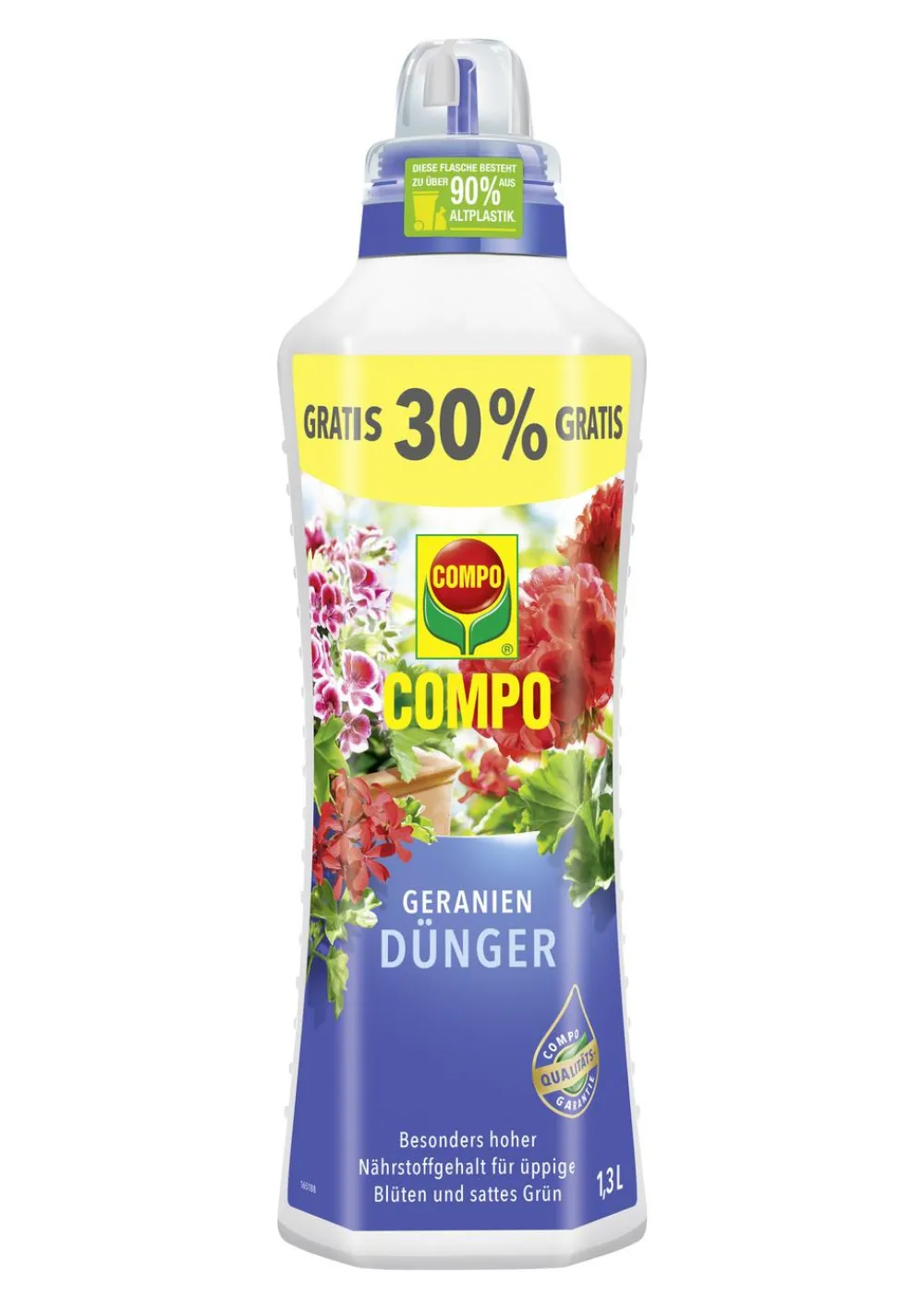 Compo Spezialdünger - Geraniendünger, flüssig, 1,3 l