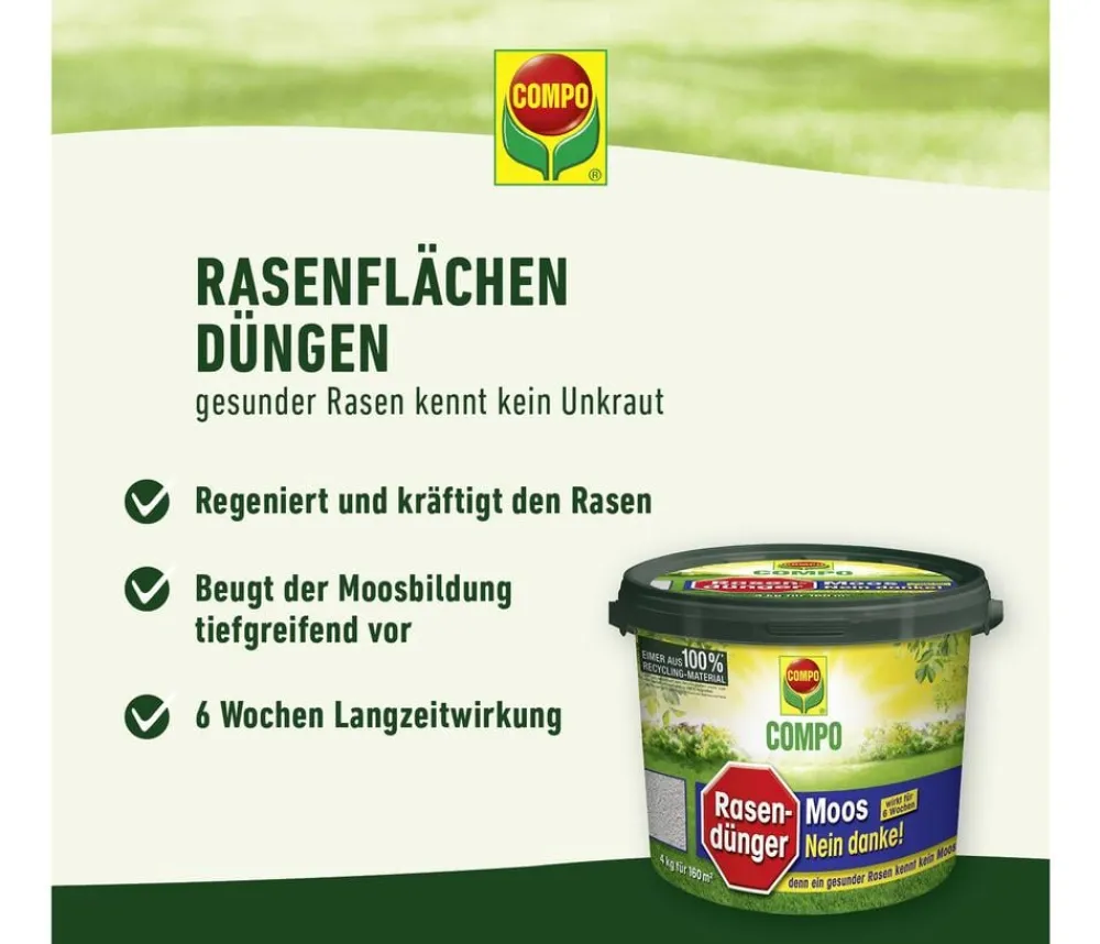 Compo Rasendünger 'Moos - Nein danke!', 7,5 kg