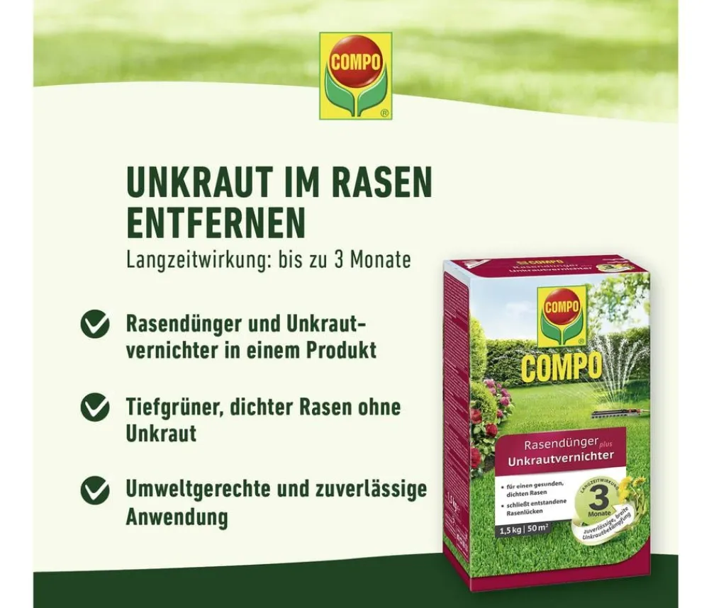 Compo Rasendünger plus Unkrautvernichter Best
