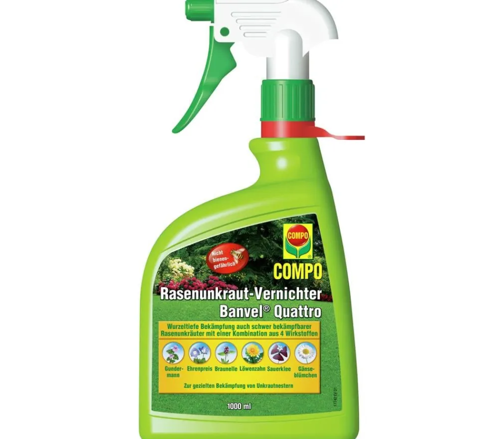 Compo Rasenunkraut-Vernichter Banvel® Quattro, 1 Liter