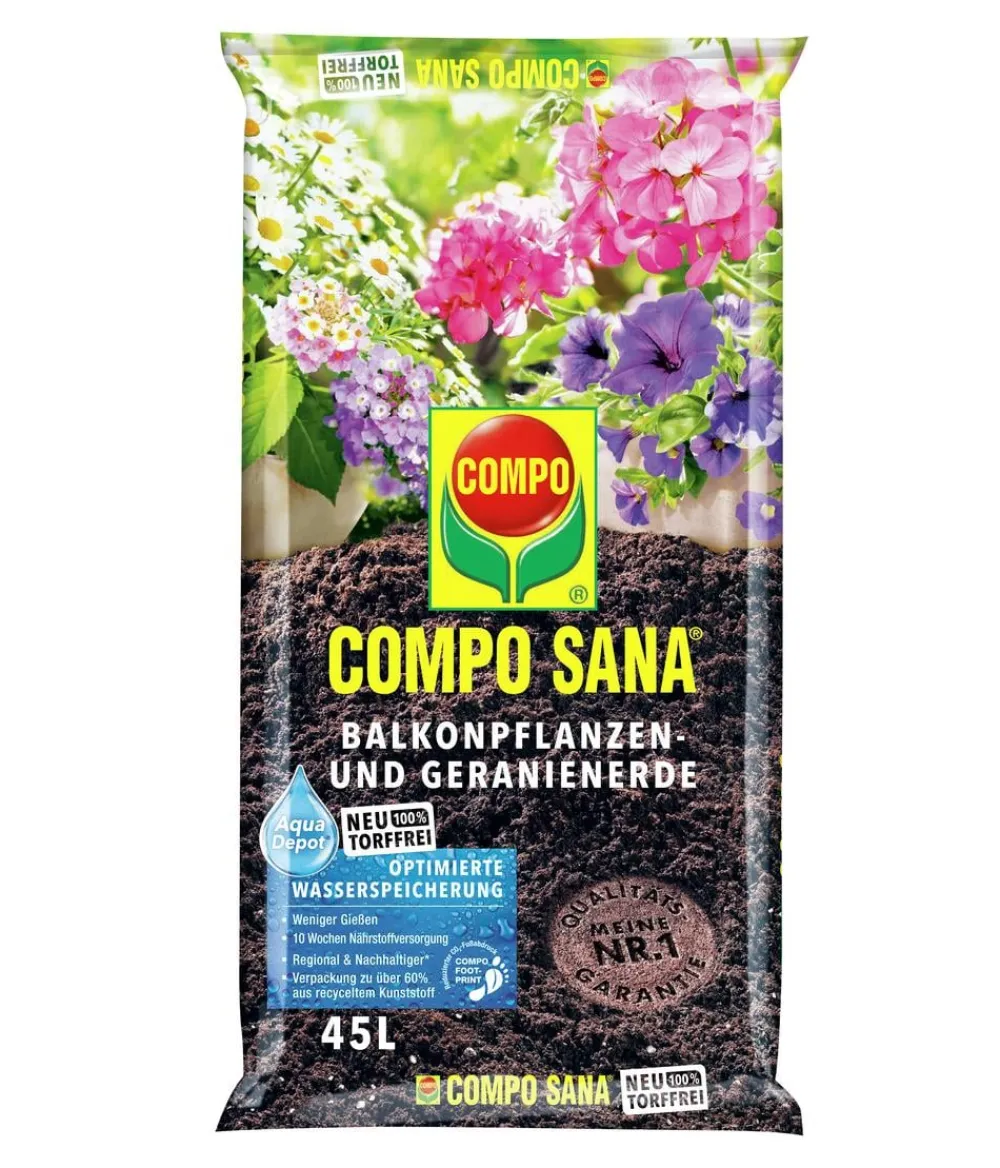 Compo SANA® Balkonpflanzen- und Geranienerde, torffrei, 45 l Online