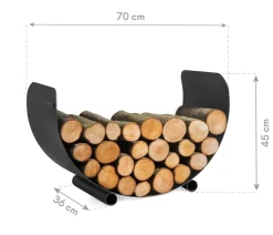 CookKing Kaminholzregale > Kaminholzregal Turyn 70, ca. B70/H45/T36 cm