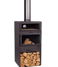 CookKing Gartenkamine - Terrassenofen Vento Plus, ca. B50/H150/T50 cm Schwarz