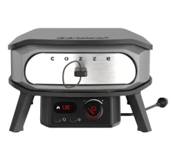 cozze® Pizzaöfen - Cozze elektischer Pizzaofen Premium Rotate 34 cm (13"), mit Thermometer inkl. Pizzastein, ca. B53/H32/T56 cm