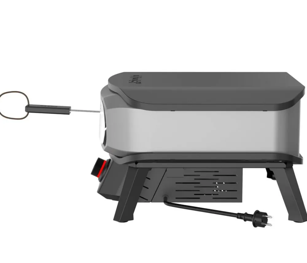 cozze® Pizzaöfen - Cozze elektischer Pizzaofen Premium Rotate 34 cm (13"), mit Thermometer inkl. Pizzastein, ca. B53/H32/T56 cm