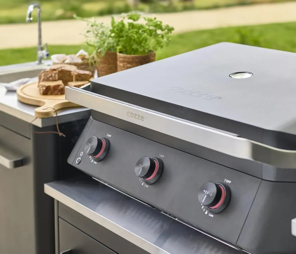 cozze® Gasgrills - Cozze Gasgrill Plancha G-800, ca. B86/H38/T64,5 cm Schwarz
