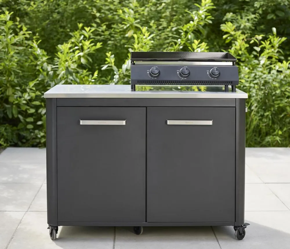 cozze® Cozze Gasgrill Plancha G-700 mit 3 Brennern, ca. B66,5/H22,5/T45,5 cm Schwarz