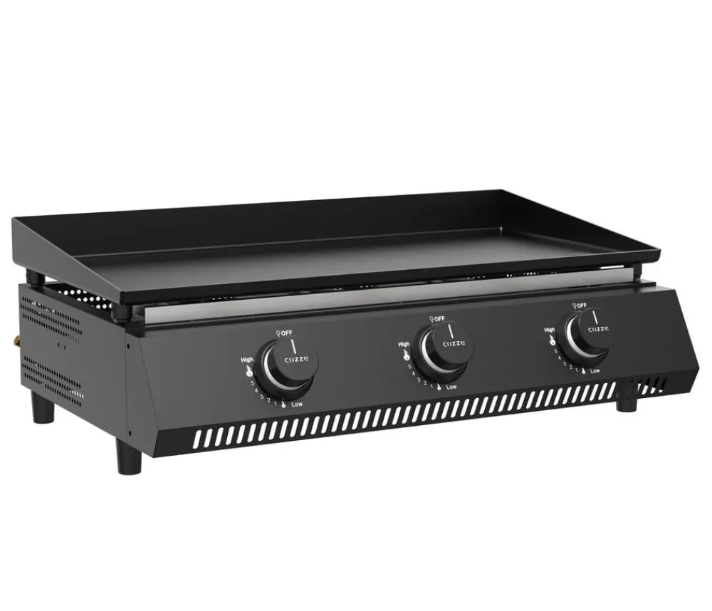 cozze® Cozze Gasgrill Plancha G-700 mit 3 Brennern, ca. B66,5/H22,5/T45,5 cm Schwarz