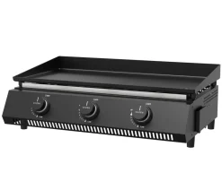 cozze® Cozze Gasgrill Plancha G-700 mit 3 Brennern, ca. B66,5/H22,5/T45,5 cm Schwarz