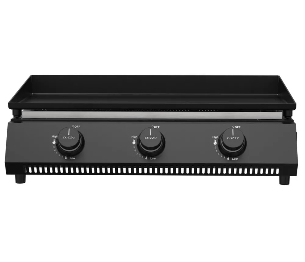 cozze® Cozze Gasgrill Plancha G-700 mit 3 Brennern, ca. B66,5/H22,5/T45,5 cm Schwarz
