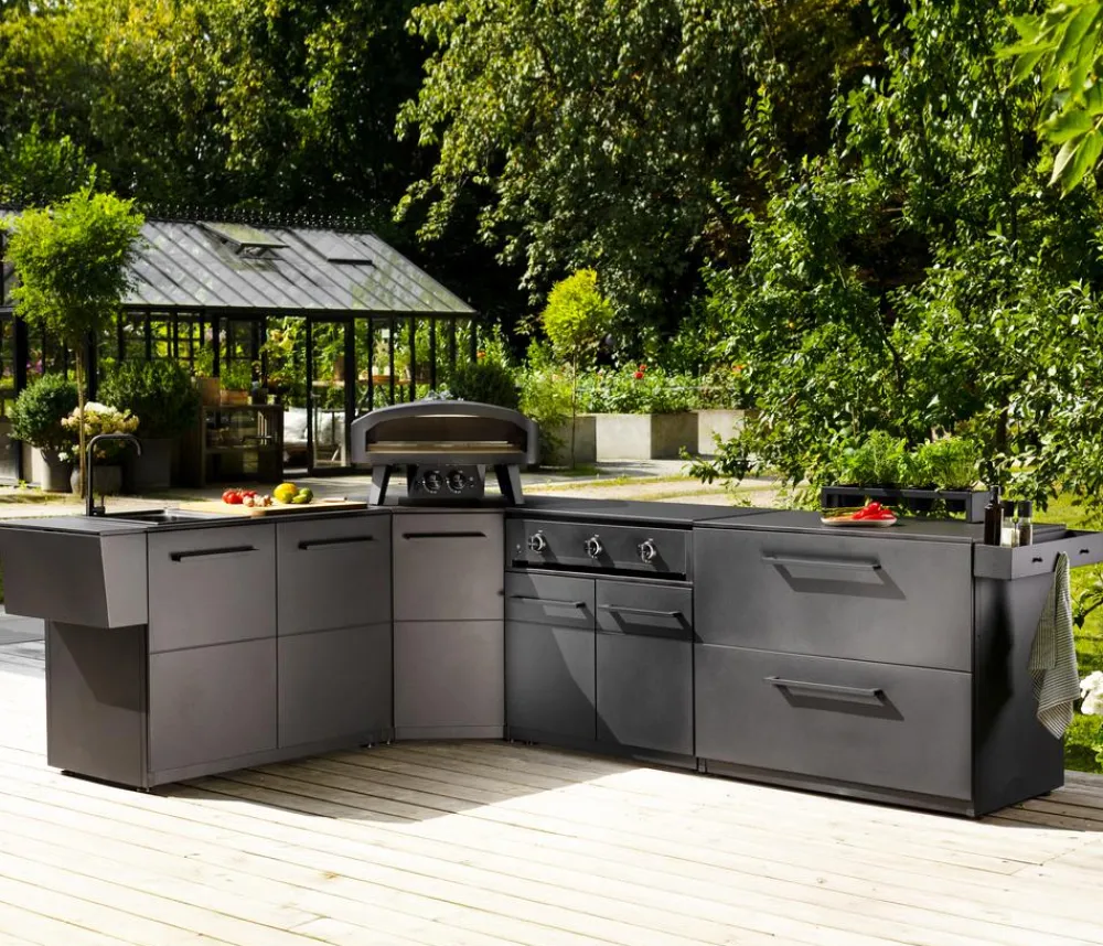 cozze® Cozze Gas-Pizzaofen Classic Black Edition, inkl. Pizzastein, 60,3 x 59,5 cm (24"), ca. B72/H39,8/T70 cm Schwarz Discount