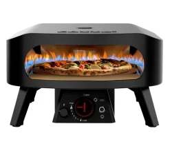 cozze® Pizzaöfen > Cozze Gas-Pizzaofen Rotate Black Edition, inkl. Pizzastein, 34,5 cm (13
