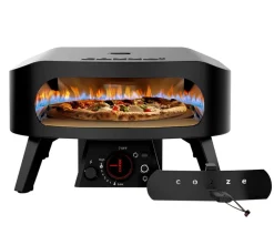 cozze® Pizzaöfen > Cozze Gas-Pizzaofen Rotate Black Edition, inkl. Pizzastein, 34,5 cm (13