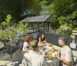 cozze® Grillzubehör - Cozze Grillwagen BBQ Station, ca. B115/H90/T60 cm Schwarz