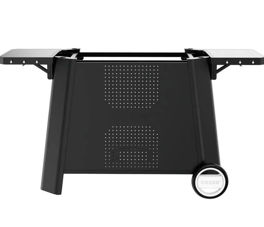 cozze® Grillzubehör - Cozze Grillwagen Premium XL für Plancha 800, ca. B146/H74,5/T70 cm Schwarz
