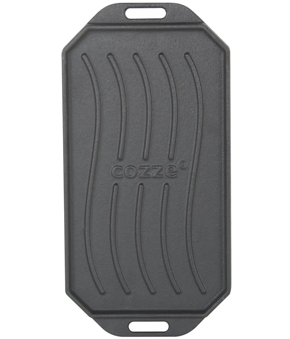 cozze® Pizzaöfen|Grillzubehör - Cozze gusseiserne Pfanne mit Untersetzer, ca. B16,5/H4/T33 cm