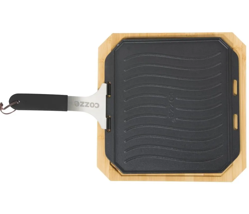 cozze® Cozze gusseiserne Pfanne mit Untersetzer, ca. B33/H4/T33 cm Hot