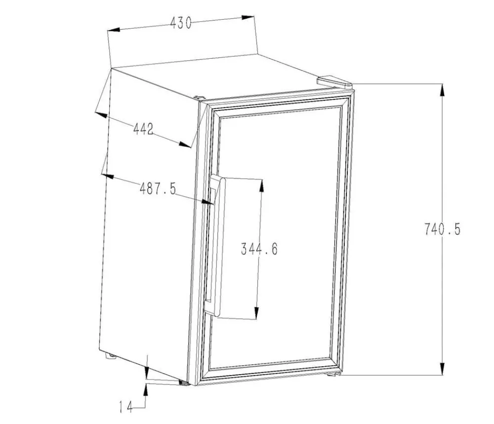 cozze® Outdoor-Küchen > Cozze Kühlschrank Elements 63 l, ca. B45/H74/T43 cm