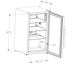 cozze® Outdoor-Küchen > Cozze Kühlschrank Elements 63 l, ca. B45/H74/T43 cm