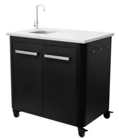 cozze® Outdoor-Küchen|Grillzubehör > Cozze Outdoor-Küche Außentisch mit Edelstahlspüle, inkl. Wasserhahn, ca. B93,5/H90/T60 cm
