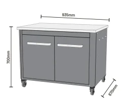 cozze® Outdoor-Küchen|Grillzubehör > Cozze Outdoor-Küche 90, ca. B90/H70/T60 cm