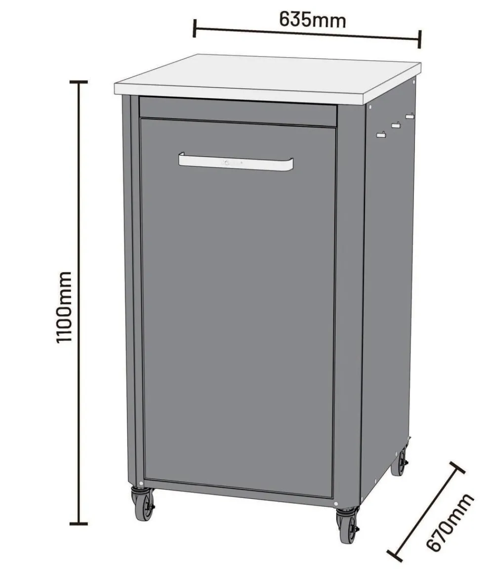 cozze® Outdoor-Küchen|Grillzubehör - Cozze Outdoor-Küche 60, ca. B60/H110/T60 cm