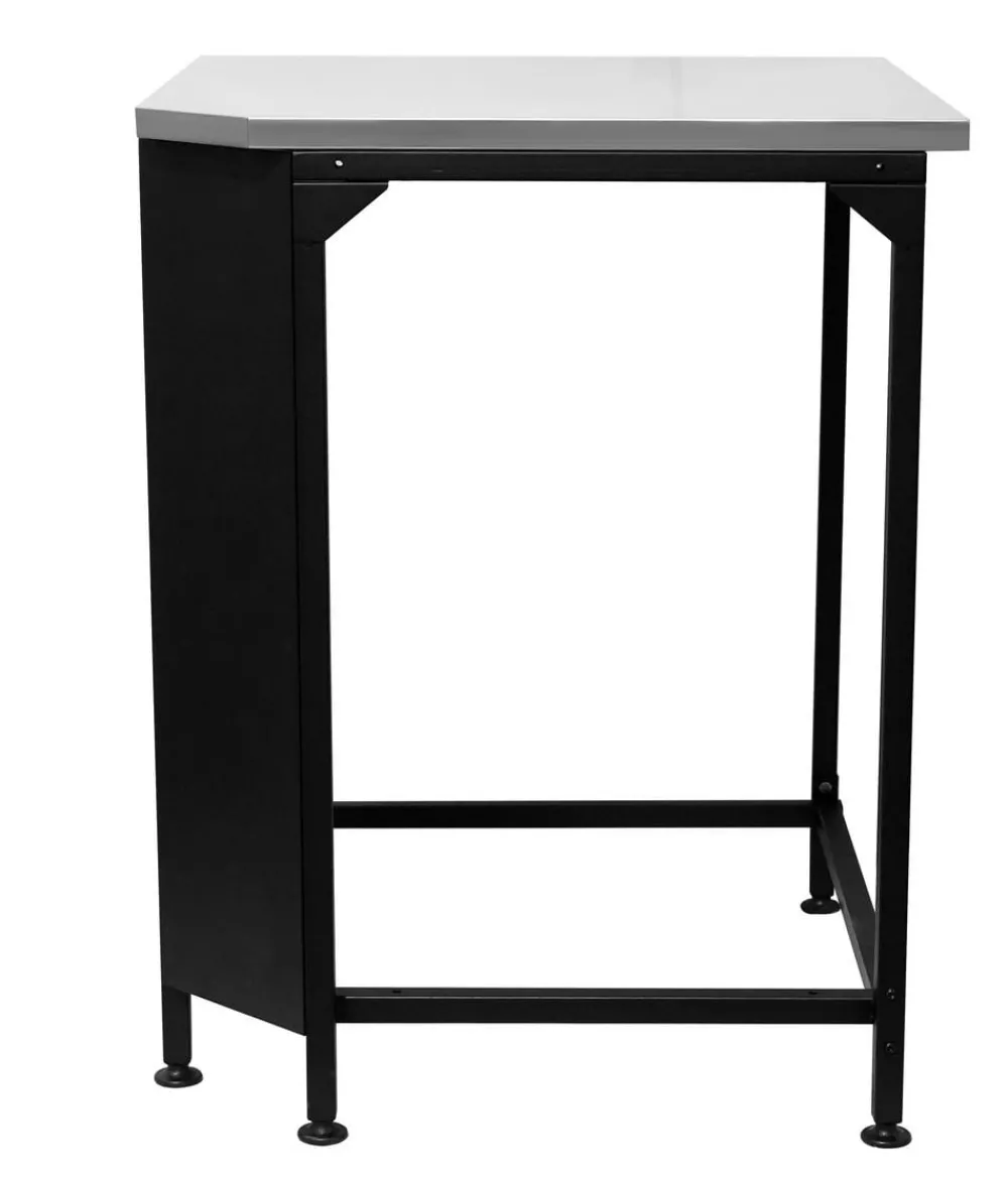 cozze® Outdoor-Küchen|Grillzubehör - Cozze Outdoor-Küche Eck-Tisch, ca. B60/H90/T60 cm Schwarz