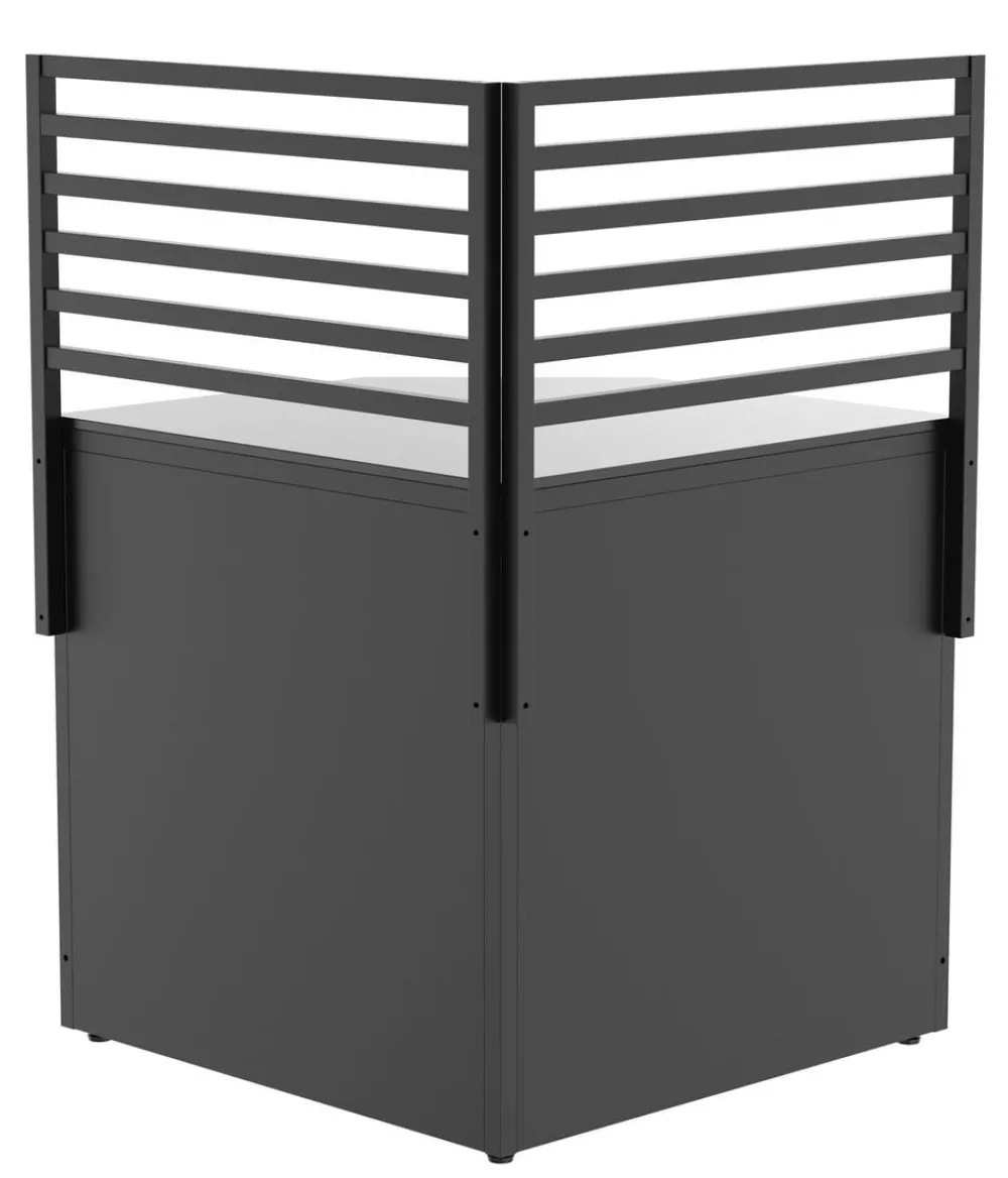 cozze® Cozze Outdoor-Küche Rückwand Eckmodul Elements, ca. B90/H75/T2,5 cm Schwarz Best