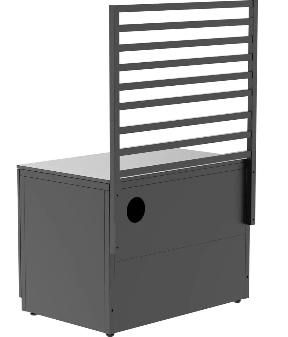 cozze® Cozze Outdoor-Küche Rückwand Elements, ca. B90/H97/T2,5 cm Schwarz Discount