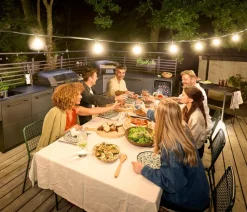 cozze® Outdoor-Küchen - Cozze Outdoor-Küche Rückwand Elements, ca. B110/H75/T2,5 cm Schwarz