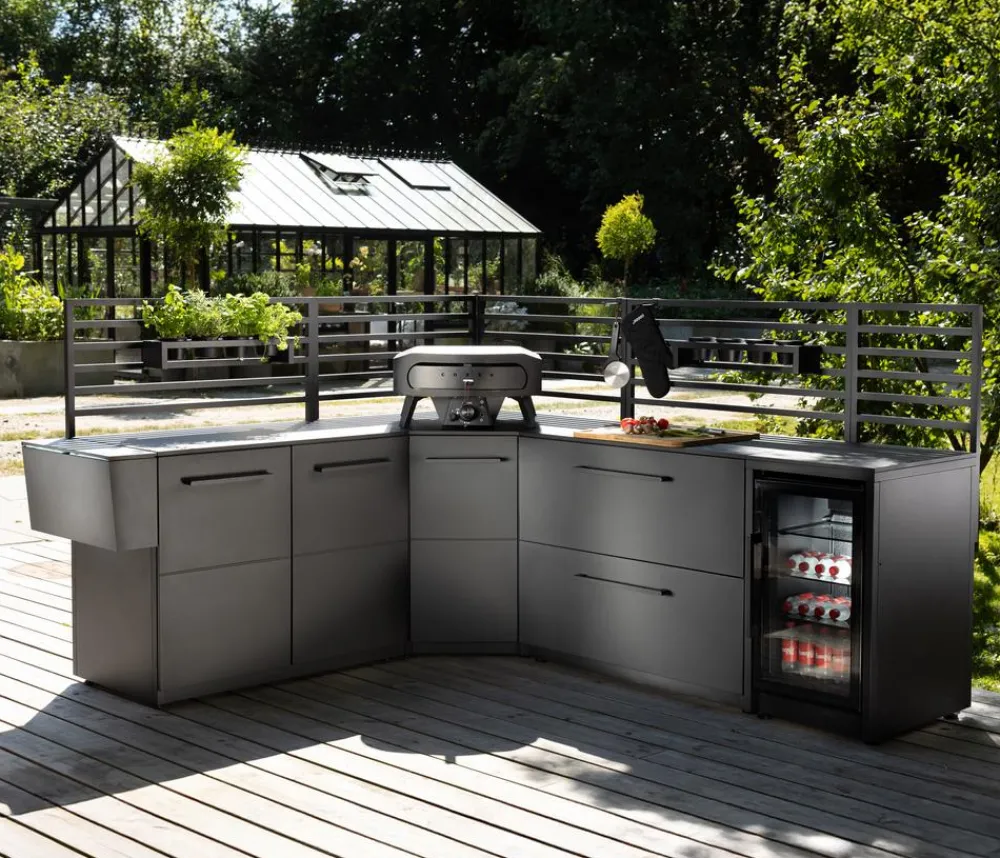 cozze® Outdoor-Küchen > Cozze Outdoor-Küche Rückwand Kühlschrankmodul Elements, ca. B52/H75/T2,5 cm