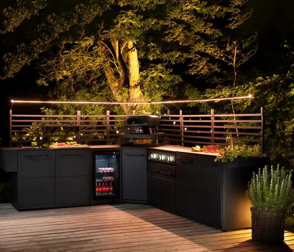 cozze® Outdoor-Küchen > Cozze Outdoor-Küche Rückwand Kühlschrankmodul Elements, ca. B52/H75/T2,5 cm