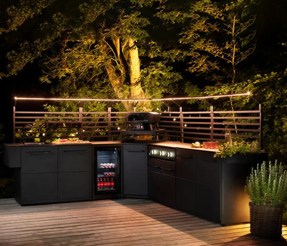 cozze® Outdoor-Küchen - Cozze Outdoor-Küche Spülmodul Elements, ca. B110/H90/T60 cm Schwarz