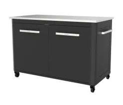 cozze® Outdoor-Küchen|Grillzubehör - Cozze Outdoor-Küche Tisch, ca. B120/H90/T60 cm Schwarz