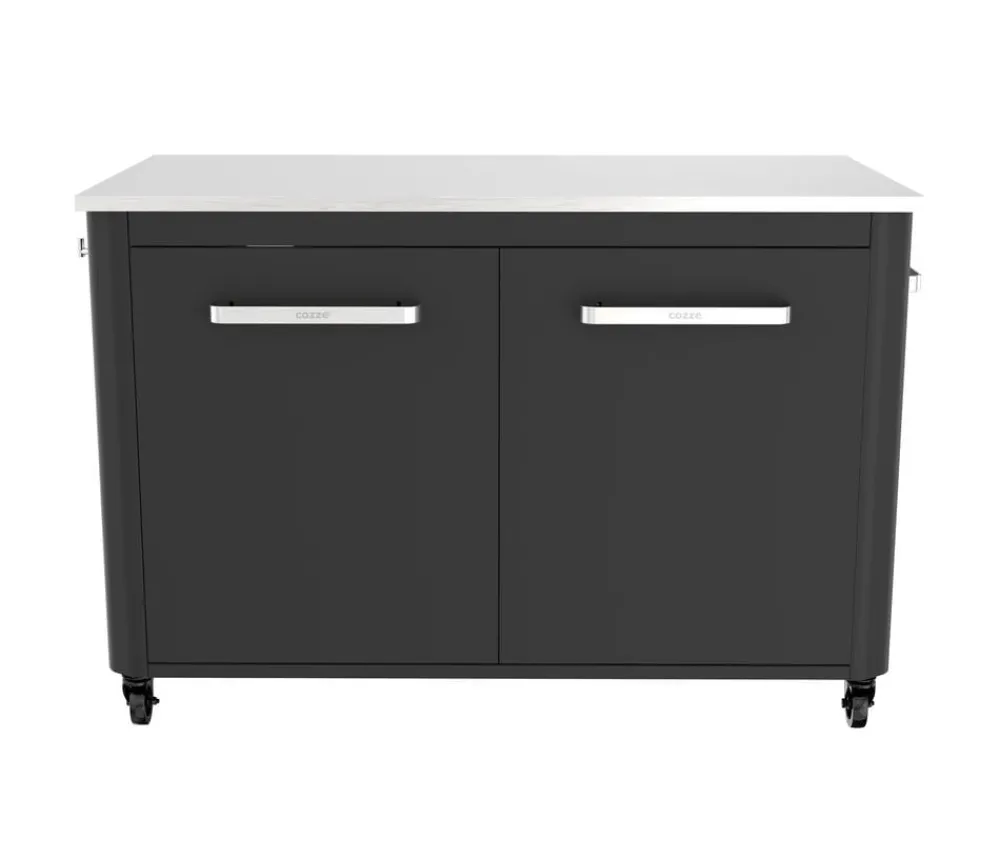 cozze® Outdoor-Küchen|Grillzubehör - Cozze Outdoor-Küche Tisch, ca. B120/H90/T60 cm Schwarz