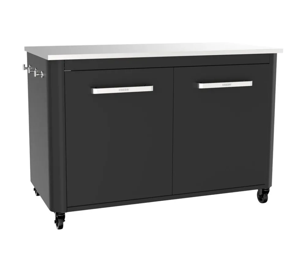 cozze® Outdoor-Küchen|Grillzubehör - Cozze Outdoor-Küche Tisch, ca. B120/H90/T60 cm Schwarz