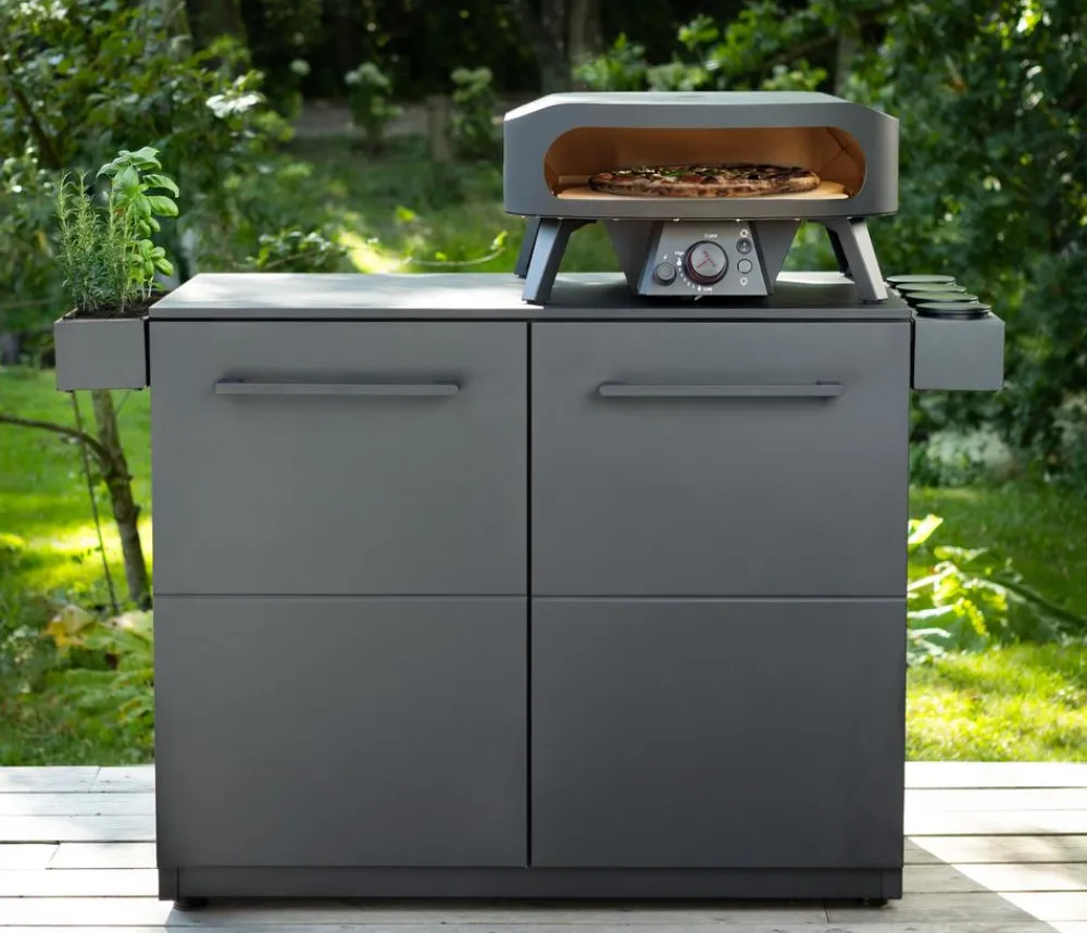cozze® Cozze Outdoor-Küche Türmodul Elements, ca. B110/H90/T60 cm Schwarz Clearance