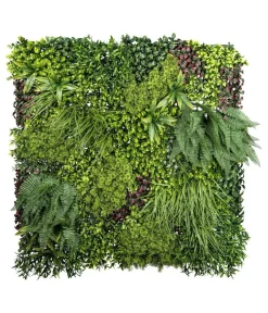 CREATIV green künstliche Premium Blättermatte mit Farn und Moos, ca. B100/H10/T100 cm Grün Best
