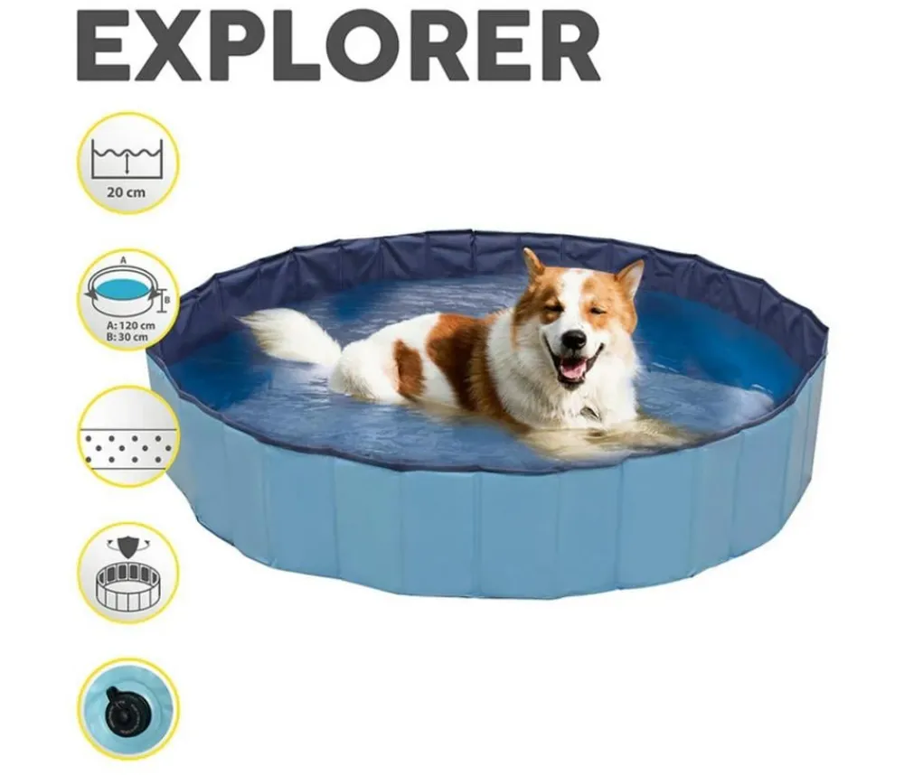 CROCI Hundespielzeug > Hundepool Explorer, rund, ca. Ø120/H30 cm