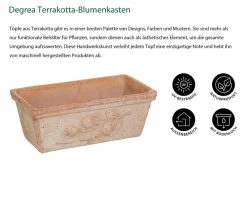 Degrea Pflanzkübel & Blumenkästen - -Blumenkasten mit Olivendekor Terrakotta