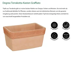 Degrea Pflanzkübel & Blumenkästen - -Kasten Graffiato, rechteckig, -hell Terrakotta