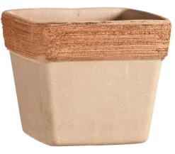 Degrea -Topf Graffiato, quadratisch, -antik Terrakotta Hot