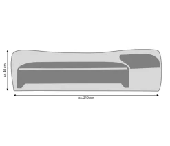 Dehner Abdeckhaube für Liegen, 75x40x210 cm, Grau Discount