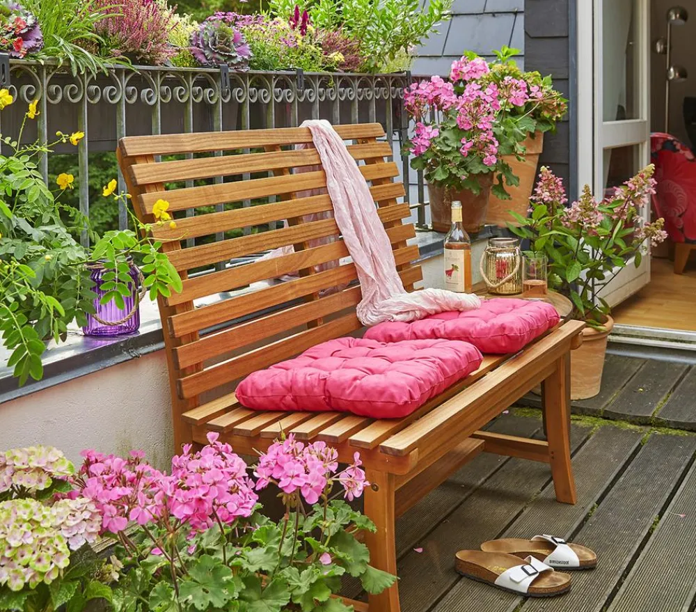 Dehner 2-Sitzer Gartenbänke|Gartenbänke Holz - Akazienbank Paisley, 2-Sitzer