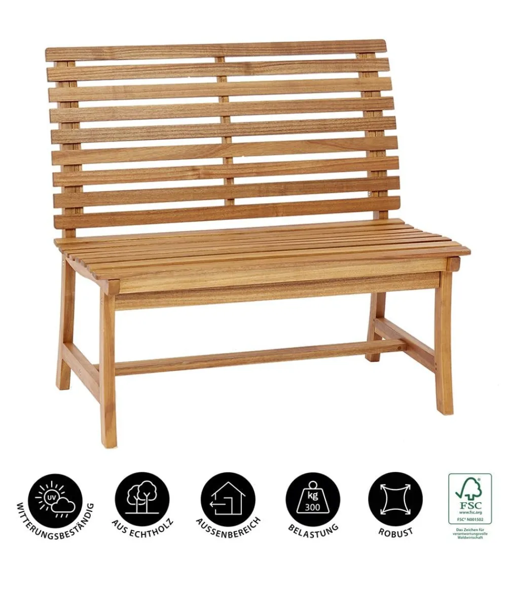 Dehner 2-Sitzer Gartenbänke|Gartenbänke Holz - Akazienbank Paisley, 2-Sitzer