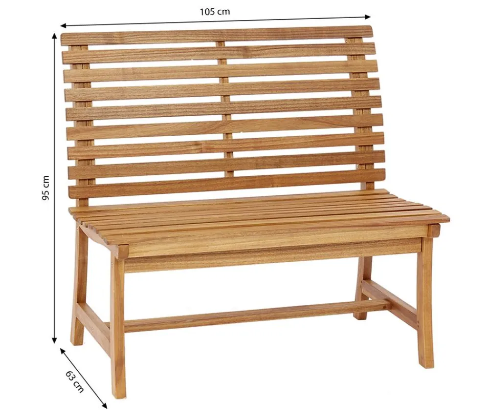 Dehner 2-Sitzer Gartenbänke|Gartenbänke Holz - Akazienbank Paisley, 2-Sitzer