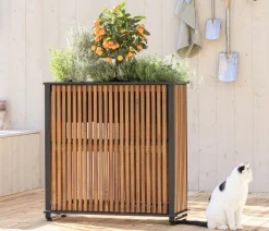 Dehner Pflanzkübel & Blumenkästen > Akazienholz-Pflanzkasten Boston, rechteckig, ca. B86 cm